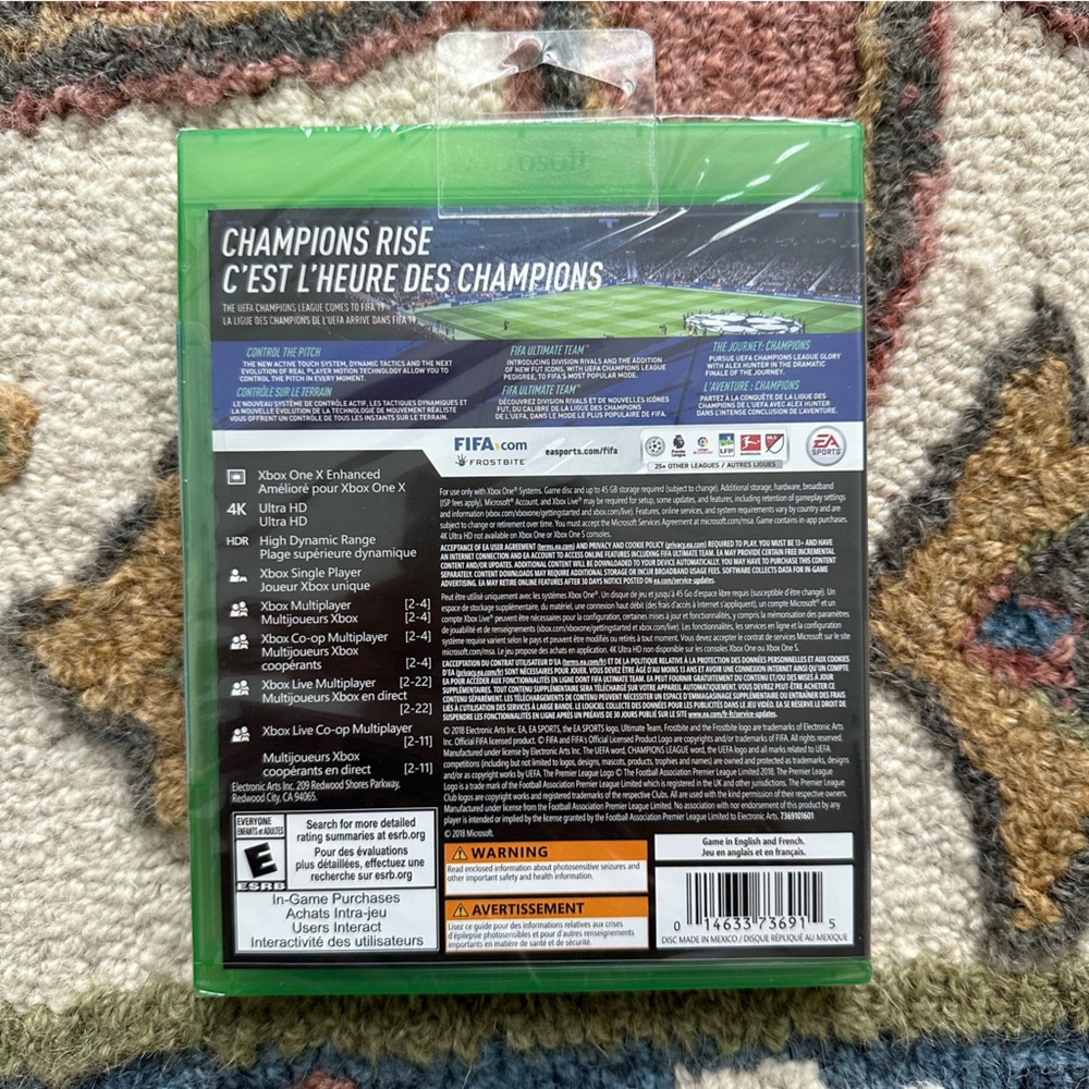 Brand New FIFA 19 Video Game Microsoft Xbox One XB1 Factory Sealed In Plastic - Picture 2 of 3